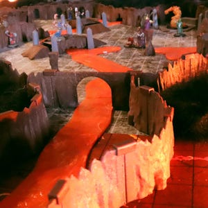 Modular Lava River Terrain Kit: Dungeons & Dragons, Pathfinder