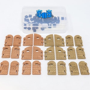 Metallic Door Expansion - Tabletop Modular Dungeon Castle Cavern Terrain System for Dungeons & Dragons Pathfinder War Gaming and Boardgames
