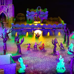 Modular Baron Castle Terrain Set: Tabletop Dungeon System for D&D