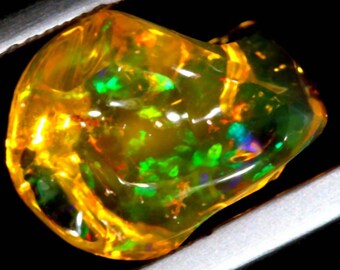 polished fire opal
