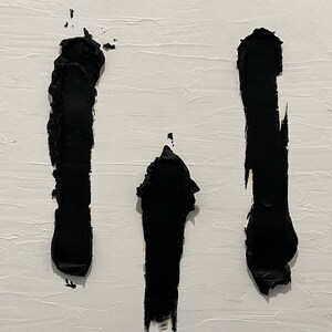 Black and White abstract art - minimalistic 3D art with vintage frame