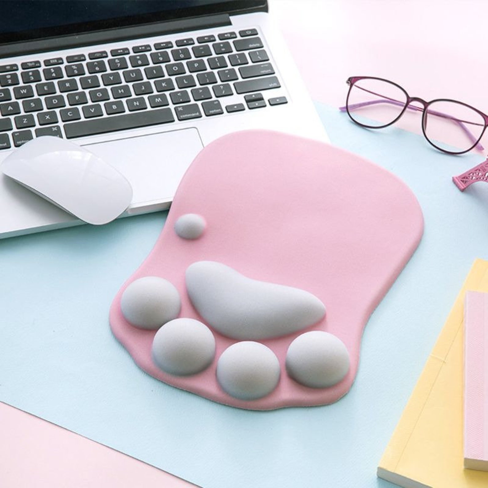 Cat Paw Kawaii Mouse Pad / Cute Mouse Pad With Wrist Rest / Etsy