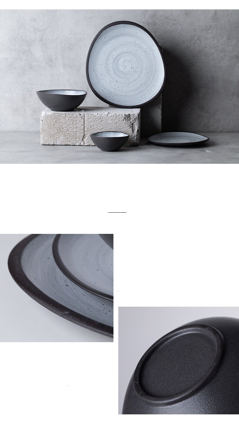 Set Handcrafted Japanese Ceramic Dinner Sets Nordic Etsy