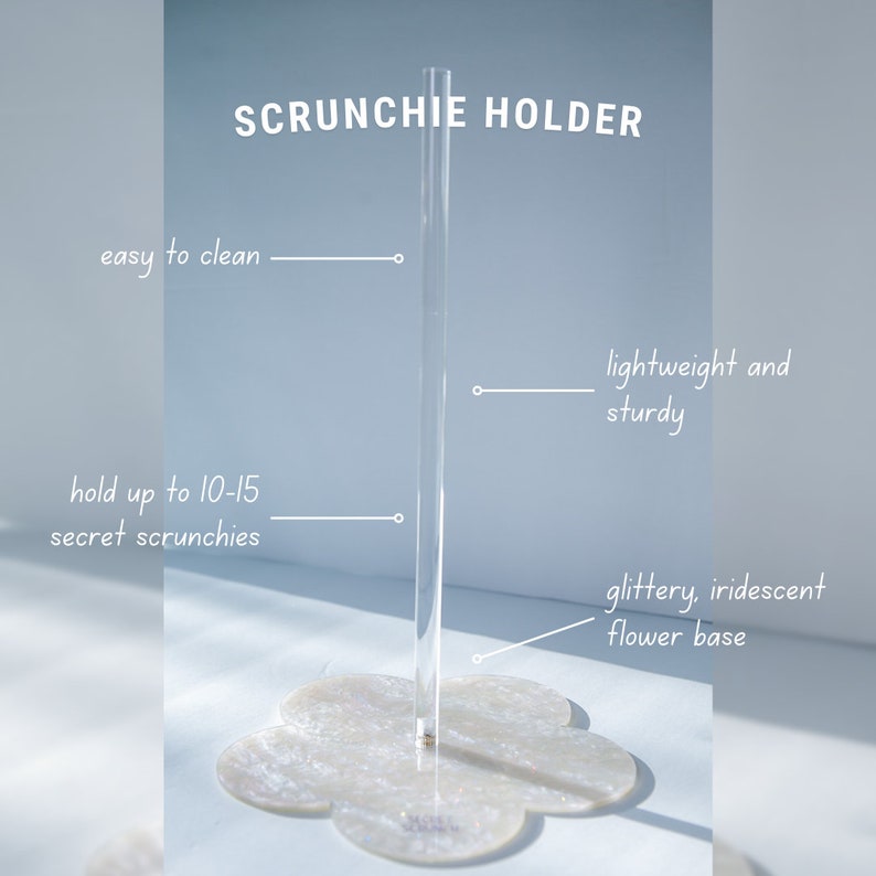Clear Acrylic Scrunchie Stand | Iridescent Flower Base - Etsy