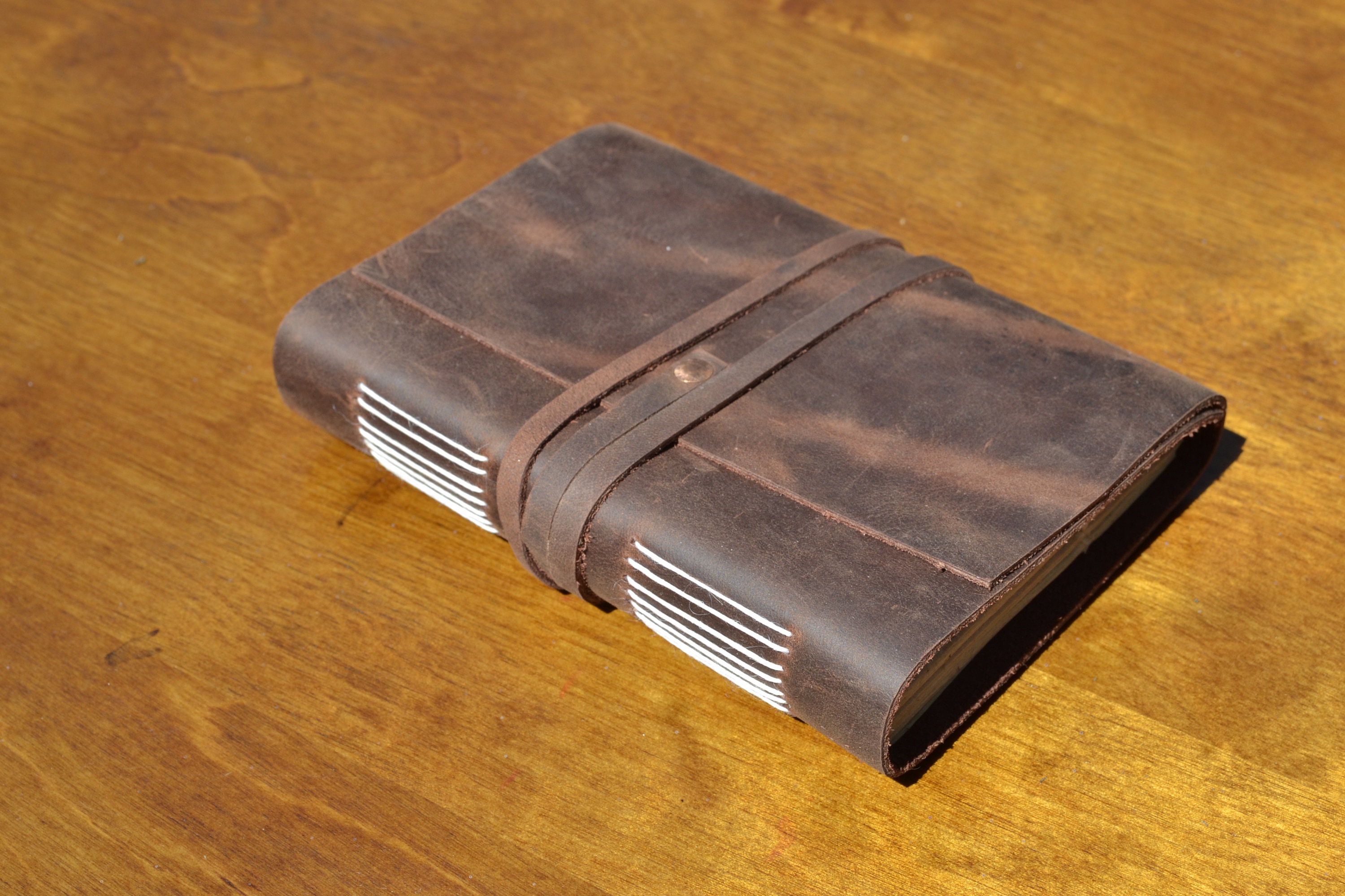 Classic Leather Long Stitch Binding Etsy