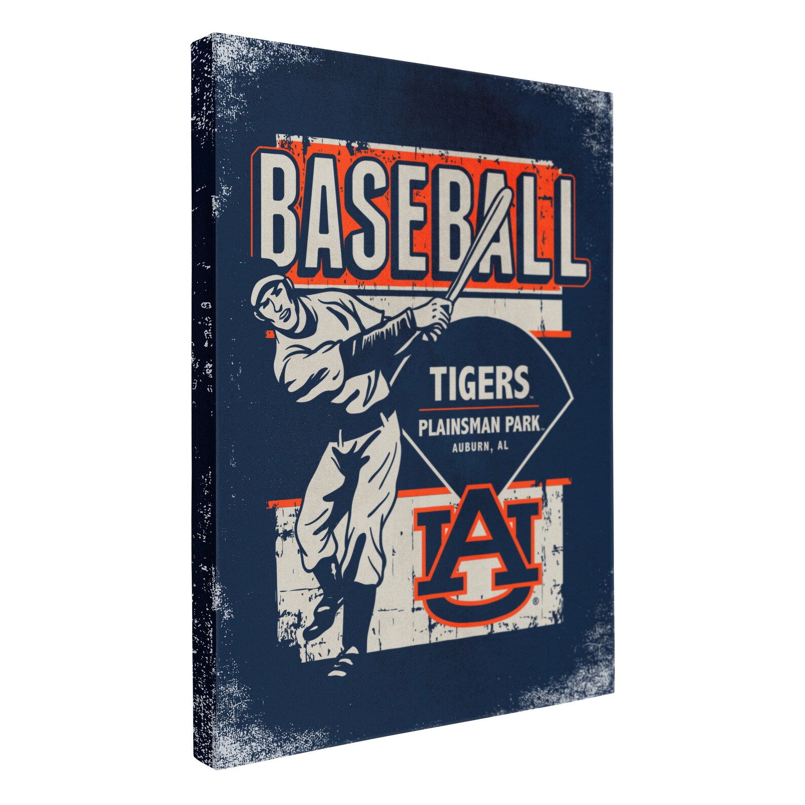 NCAA Auburn Tigers 9x12 Canvas Wall Art Vintage Etsy