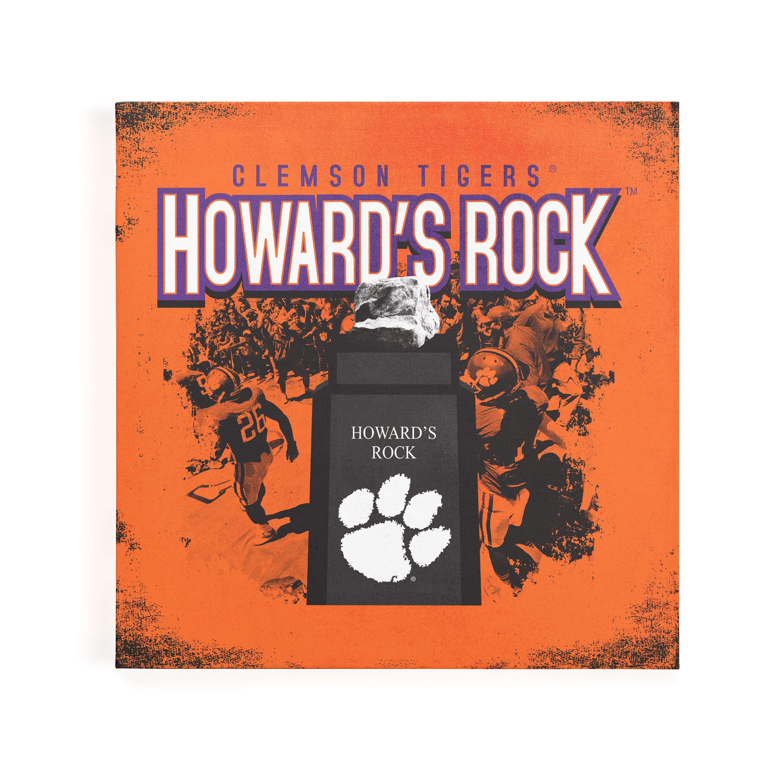 NCAA Clemson Tigers Canvas Wall Art Howards Rock Etsy