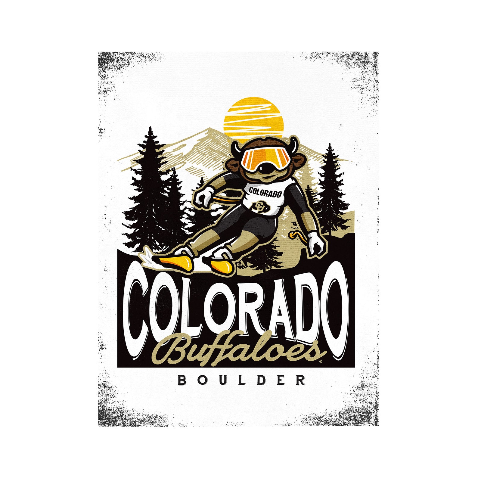 NCAA Colorado Buffaloes 9x12 Canvas Wall Art Etsy