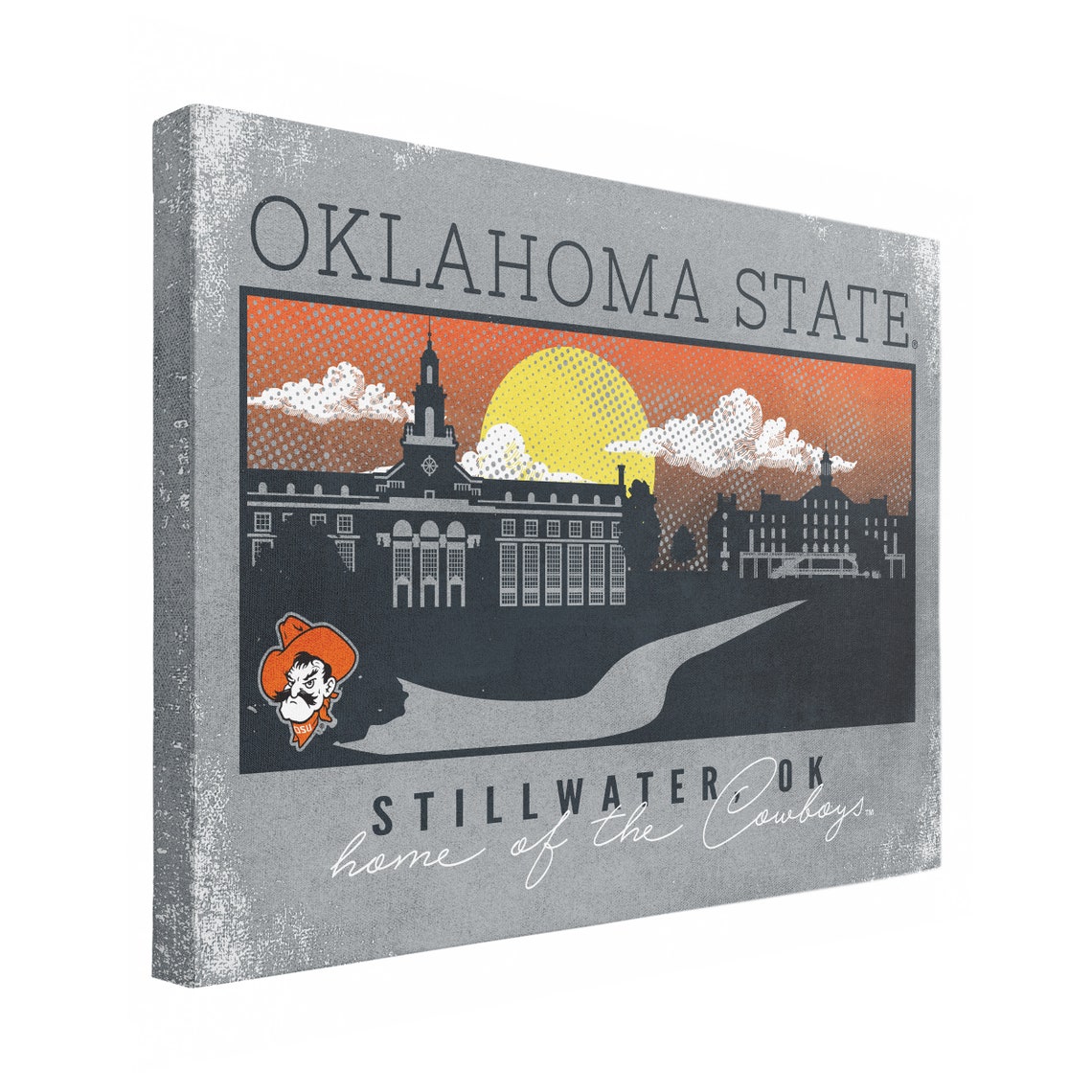 NCAA Oklahoma State Cowboys 9x12 Canvas Wall Art Etsy