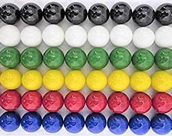 14 mm or 9/16" Replacement Marbles and Dice-4 or 6 Player Game Marbles for Wahoo, Chinese Checkers, Aggravation, Sorry, Marble Game