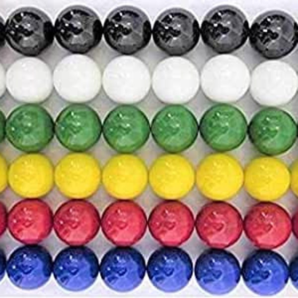 16 mm or 5/8" Replacement Marbles and Dice - 4 or 6 Player Game Boulder marbles for Wahoo, Chinese Checkers, Aggravation, Sorry, Marble Game