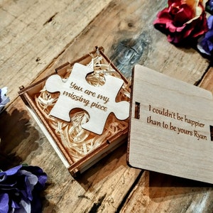 Mijn ontbrekende stukje, puzzelstukje. Gepersonaliseerde Valentijnscadeau