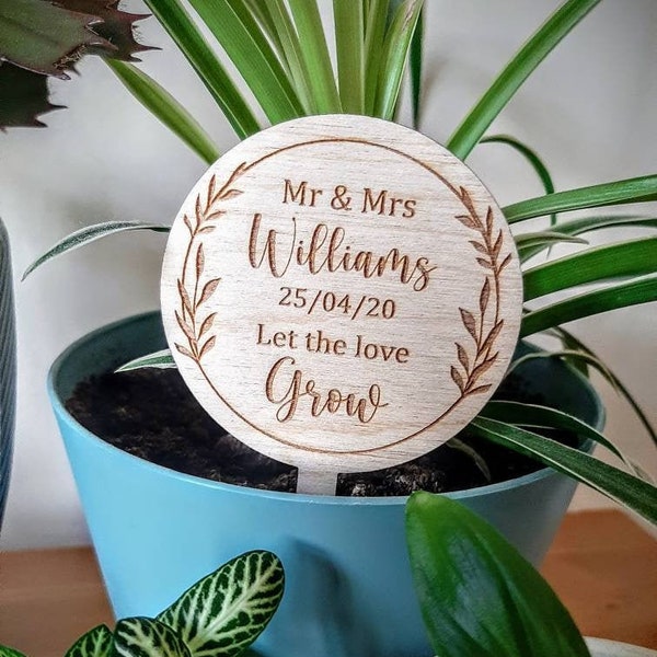 Personalised plant gift sign / plant pot sign