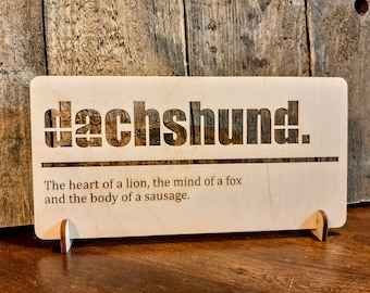 Dachshund definition sign