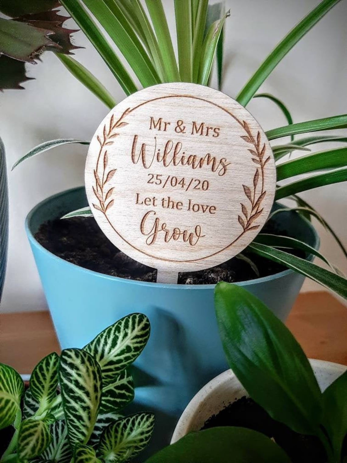 Personalised Plant Gift Sign / Plant Pot Sign Etsy UK