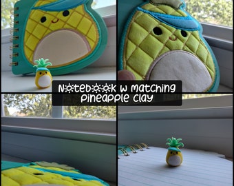 Pineapple clay w matching notebook
