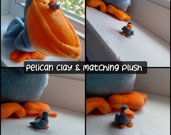 Pelican clay & matching plushie!