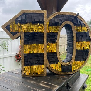 Number 10th Pinata (custom Colors) 10th Birthday Pinata 10th Birthday ...