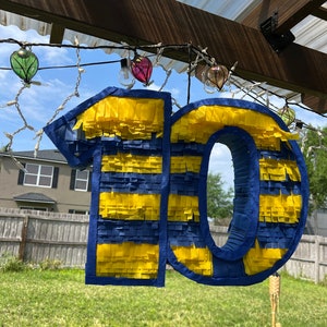 Number 10th Pinata (custom Colors) 10th Birthday Pinata 10th Birthday ...