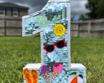 Summer Pool Party Pinata (Numbers available 1-9)