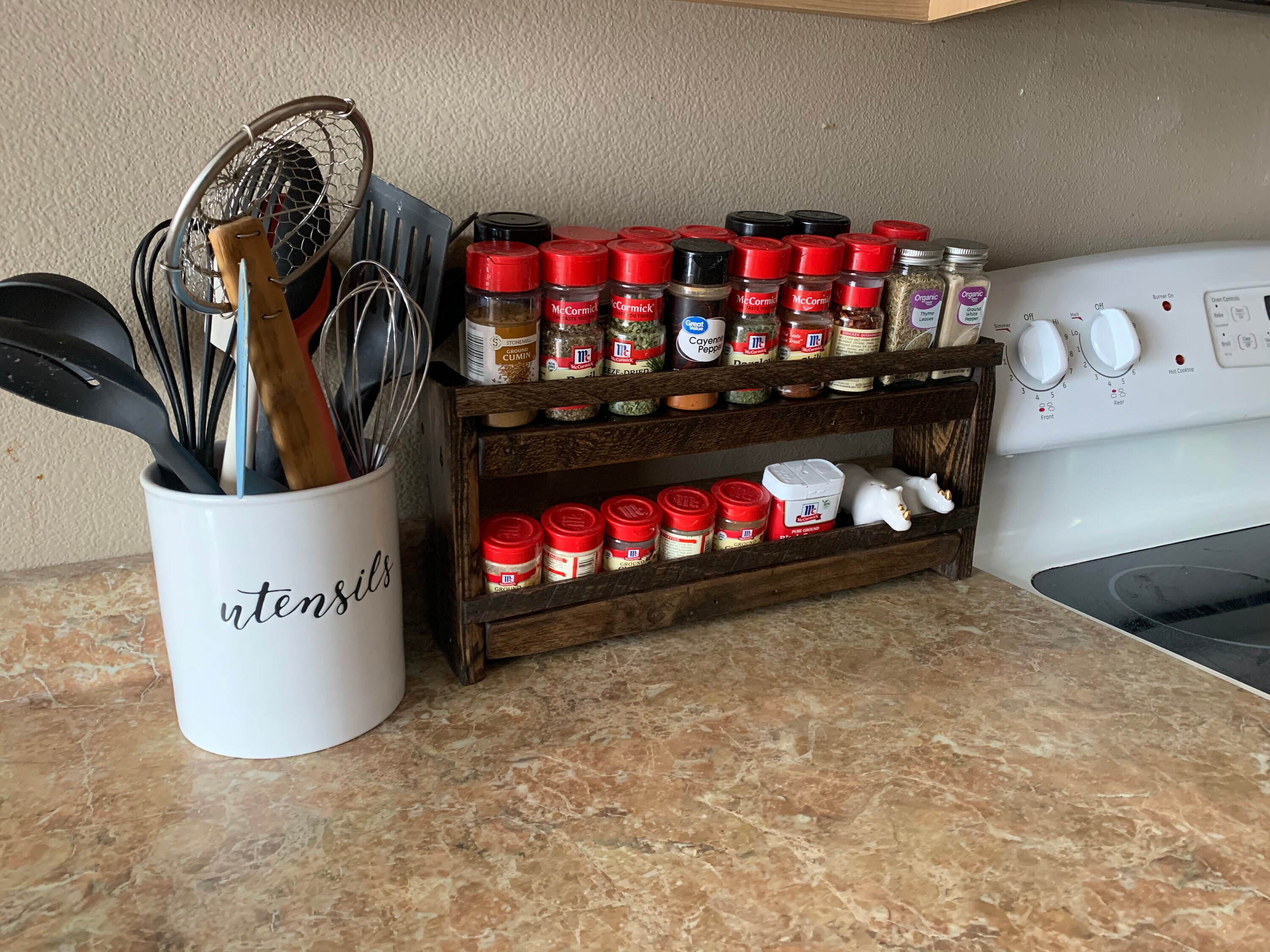 Rustic Reclaimed Pallet Wood Spice Rack Etsy UK