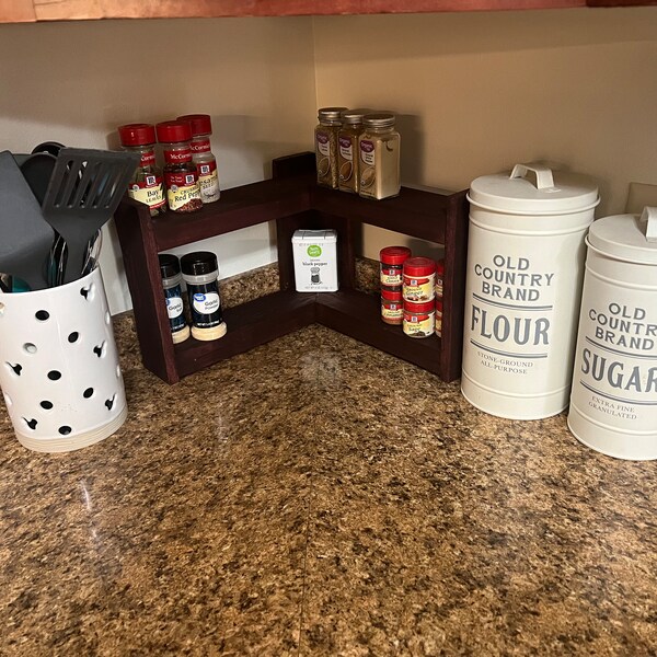 Corner Spice Rack Etsy