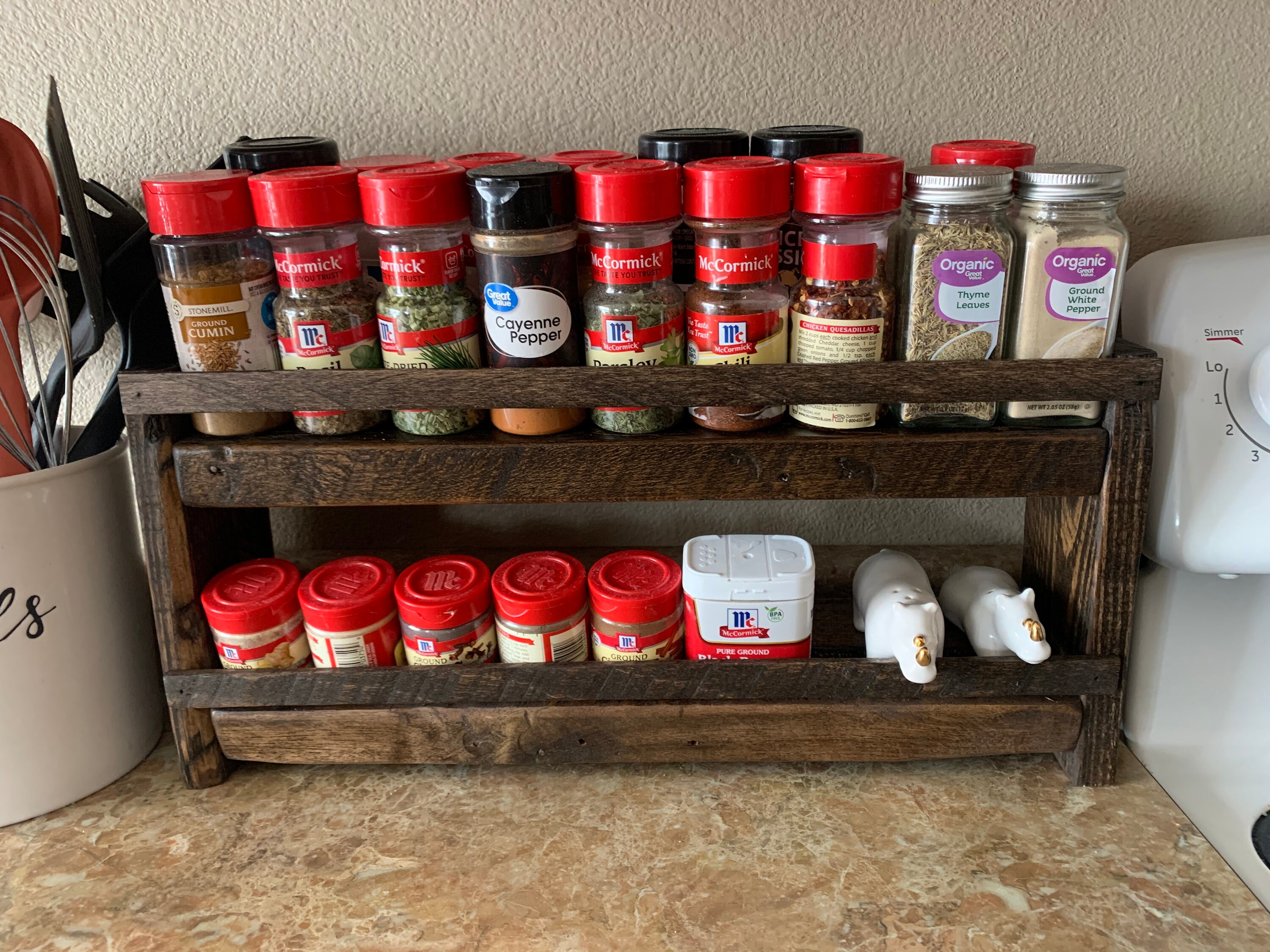 Rustic Reclaimed Pallet Wood Spice Rack - Etsy