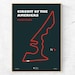 Circuit of the Americas Race Track Map F1 Poster Minimalist Glow Effect ...