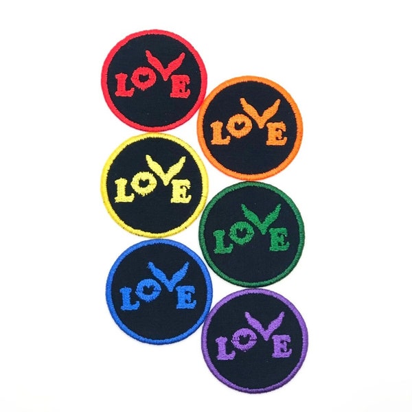 NON-PROFIT ITEM - The "Love-Button" Movement - Iron-On Embroidery Patch for tote bags, t-shirts, hats, jeans, coats and etc.