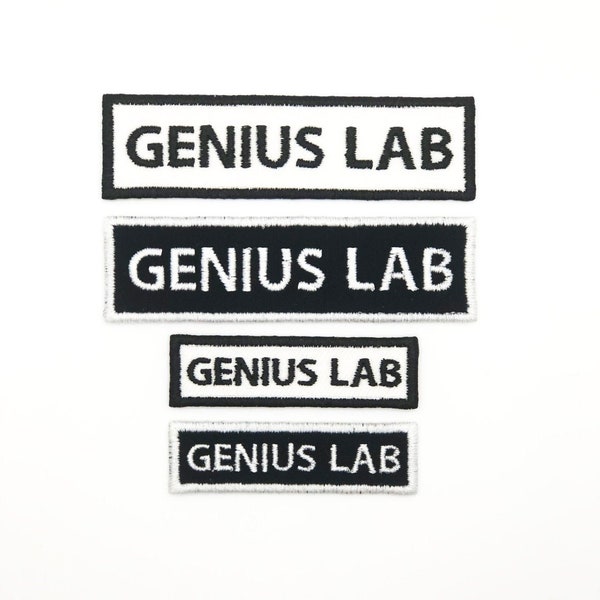 BTS Suga GENIUS LAB Studio Iron-On Embroidery Patch for tote bags, t-shirts, hats, jeans, coats and etc.