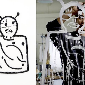 Parche bordado termoadhesivo BTS V de Taehyung con personaje alienígena de Vantae Art en días lluviosos para bolsos, camisetas, gorras, jeans, abrigos, etc.