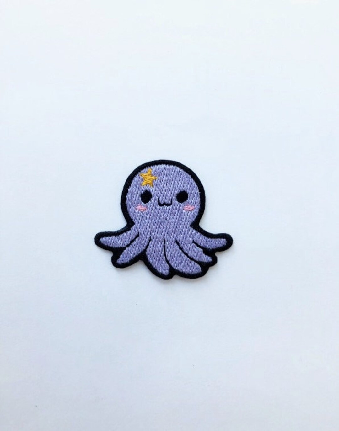 Little Purple Octopus BTS & Coldplay Octopus Ironon Embroidery Patch for Tote Bags, Tshirts