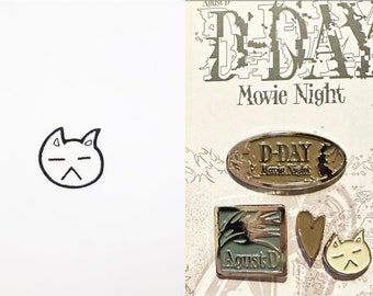 Agust D "D-Day Movie Night" White Kitty Design- BTS Suga Iron-On Embroidery Patch