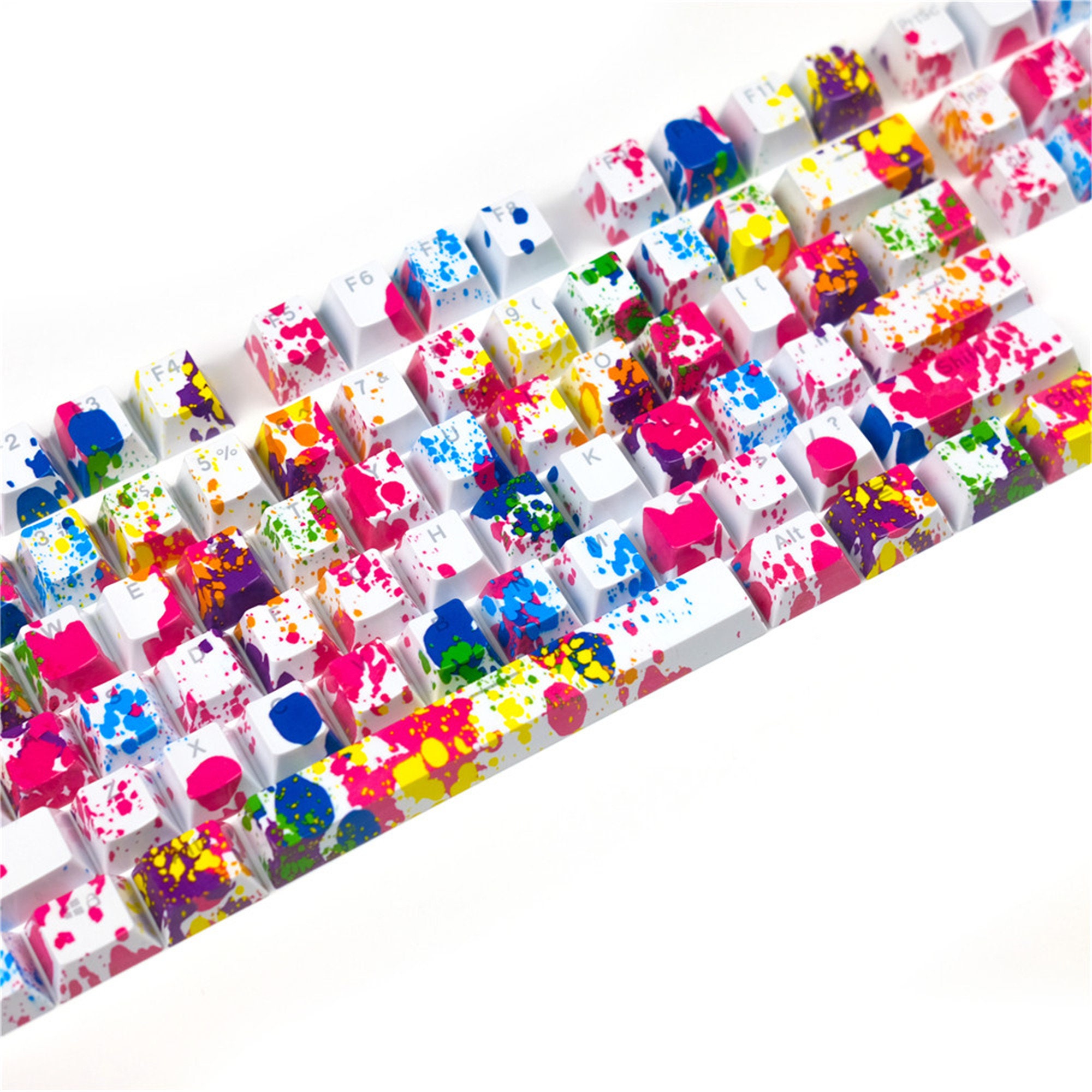 104pcs Colorful Graffiti Keycaps ABS Keycaps Set Creative Etsy