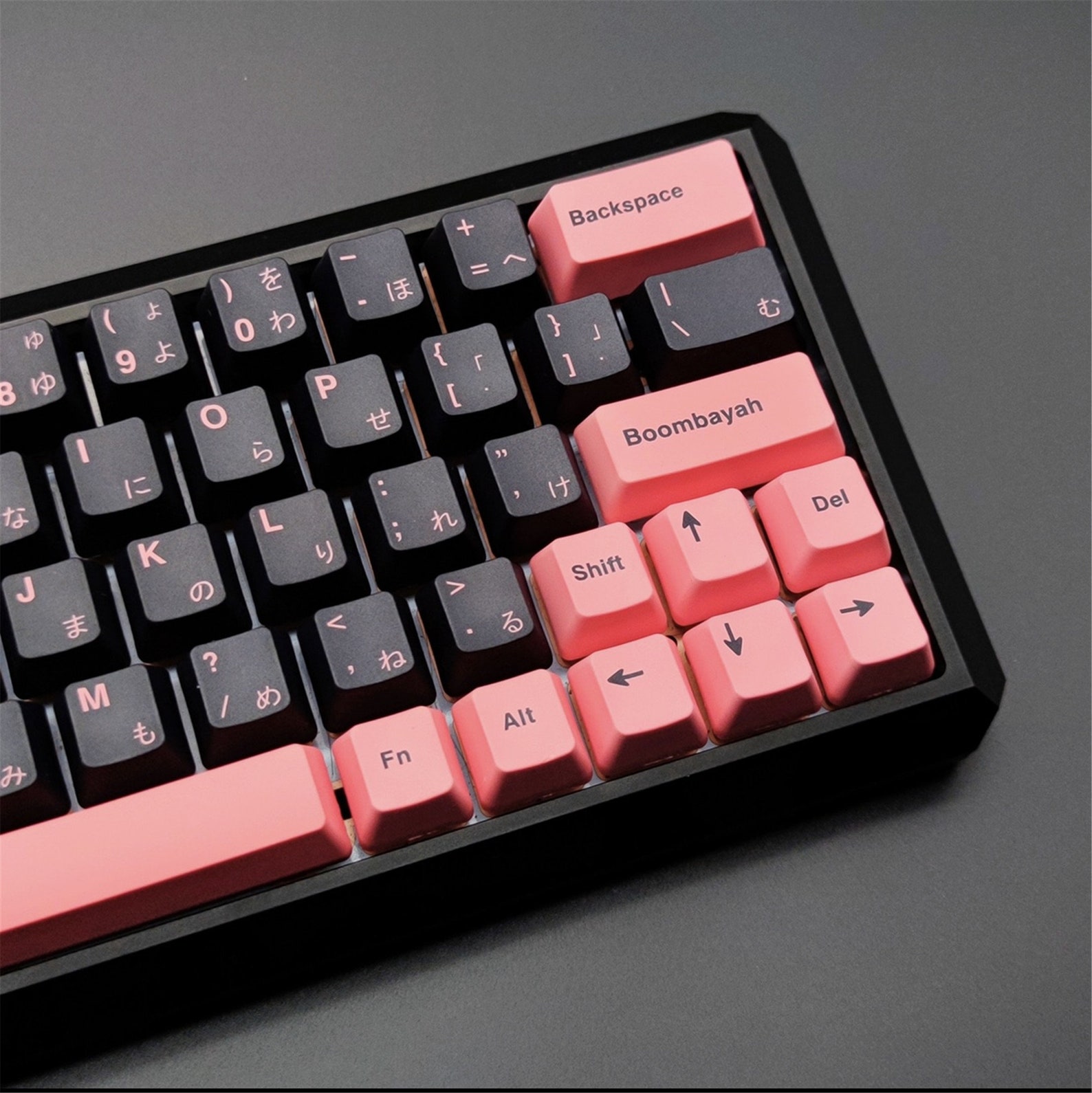 118pcs Black Pink Keycaps PBT Keycaps Set Simple Gaming Etsy