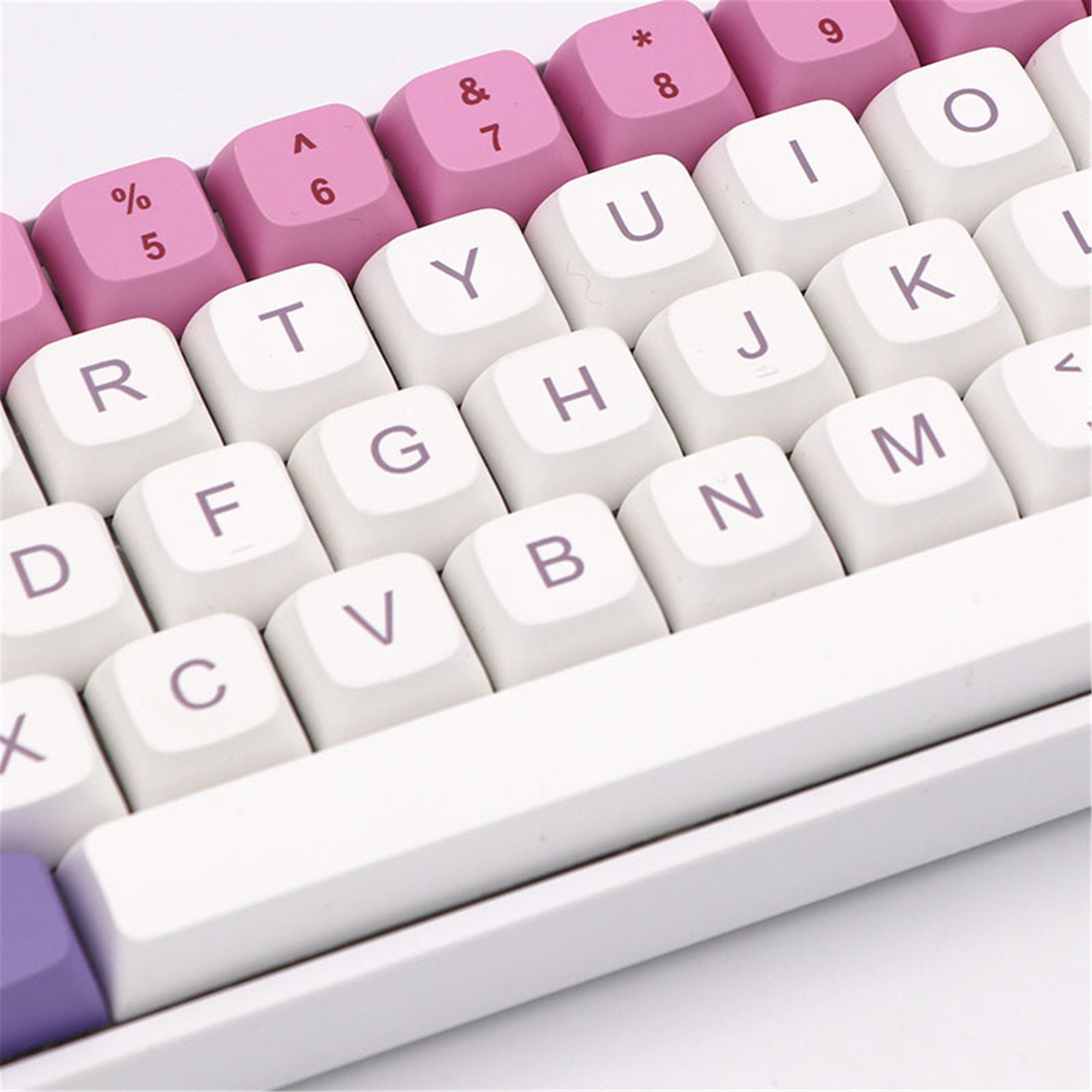 134PCS Hana Cherry Blossoms Keycaps Pink Purple PBT Key Caps Etsy