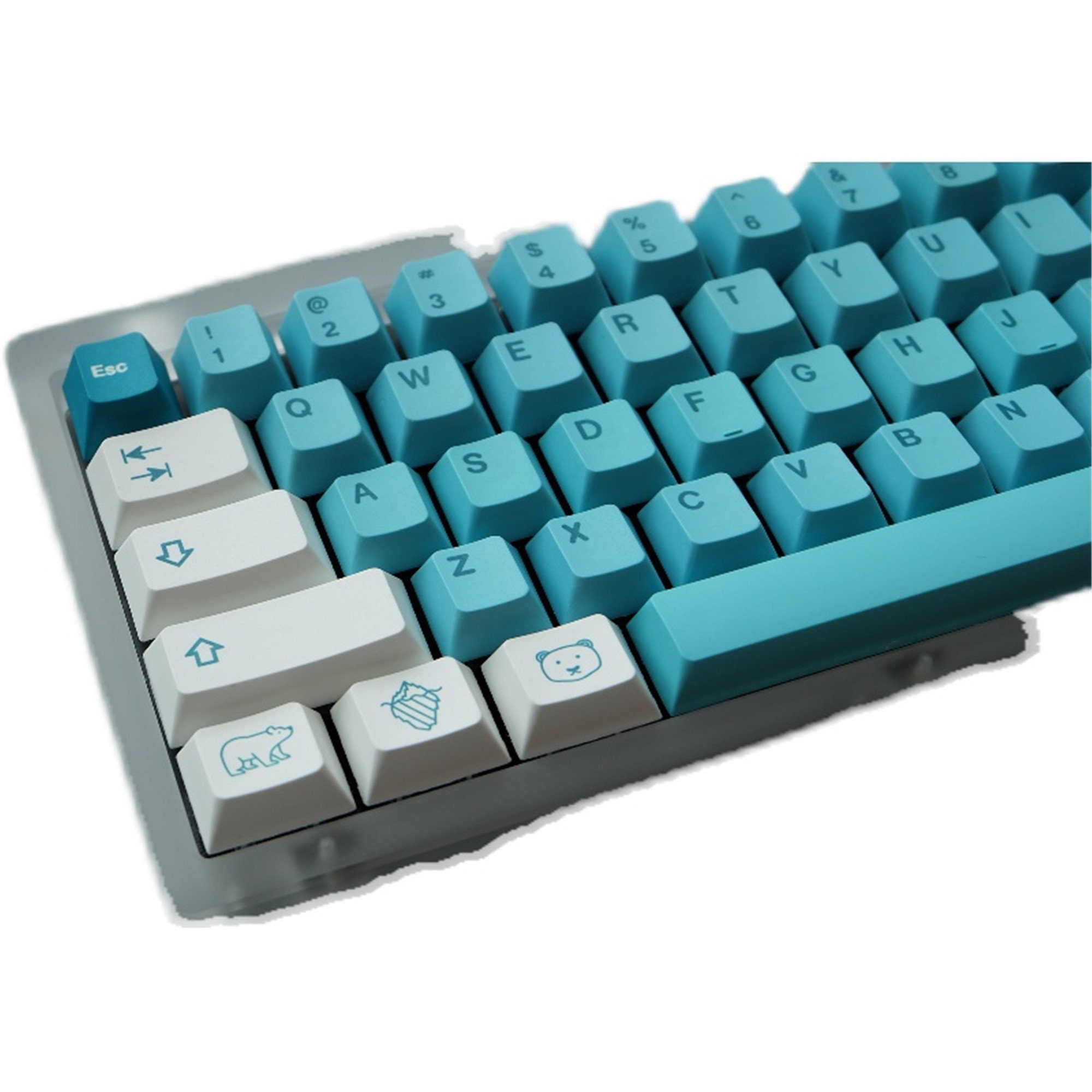125pcs Iceberg Keycaps Blue Keycap Set Polar Bear PBT Key Etsy