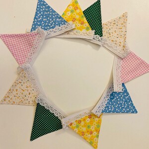 Vintage Bunting/100% Cotton/Made In The Uk/Handmade