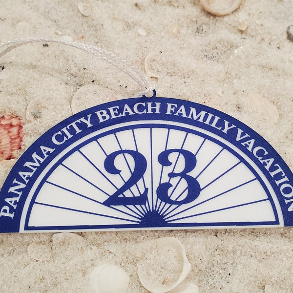 Panama City Beach Access Sign Ornament for Florida Beach family vacationers