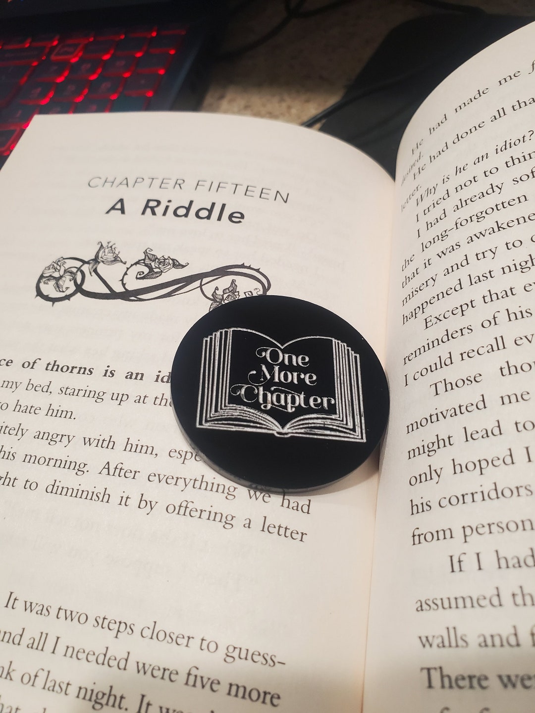 One More Chapter or Go to Bed Reading Coin for Book Lovers - Etsy