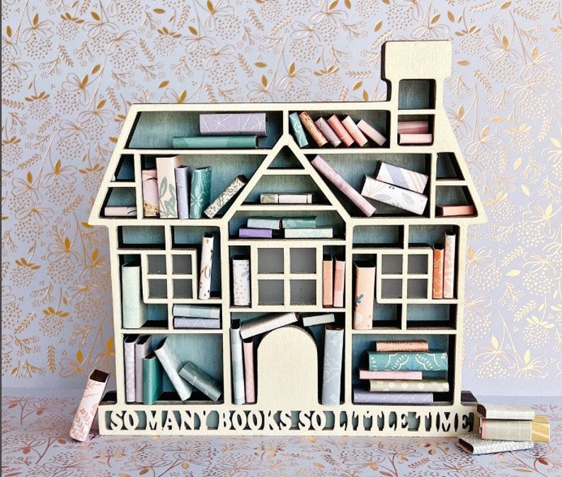 DIY Mini Bookshelf for Bookish Decor Perfect Booklover Gift Etsy