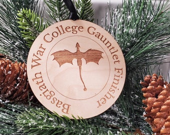 OFFICIALLY LICENSED Fourth Wing by Rebecca Yarros Basgiath War College Gauntlet Survivor Christmas ornament