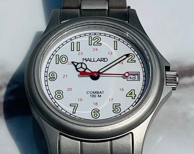 Ladie’s Silver Mallard Combat Style Wrist Watch by - Etsy