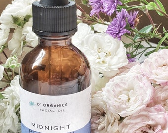 Midnight Replenish Facial Oil| Facial Serum| Anti Aging| 100% Natural and Organic| Facial Moisturizer