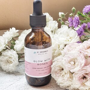 Glow with Roses Facial Oil| Facial Serum| Anti Aging| 100% Natural and Organic| Facial Moisturizer