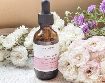 Leuchtet mit Rosen Gesichtsöl| Gesichtsserum| Anti Aging| 100% Natur und Bio| Gesichts-Feuchtigkeitscreme