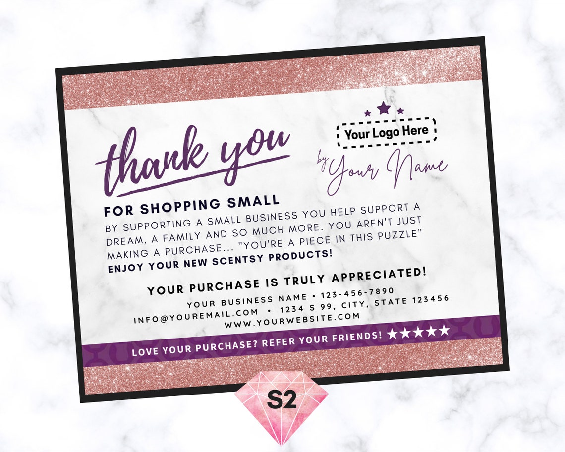 Scentsy Thank You Post Cards | Etsy
