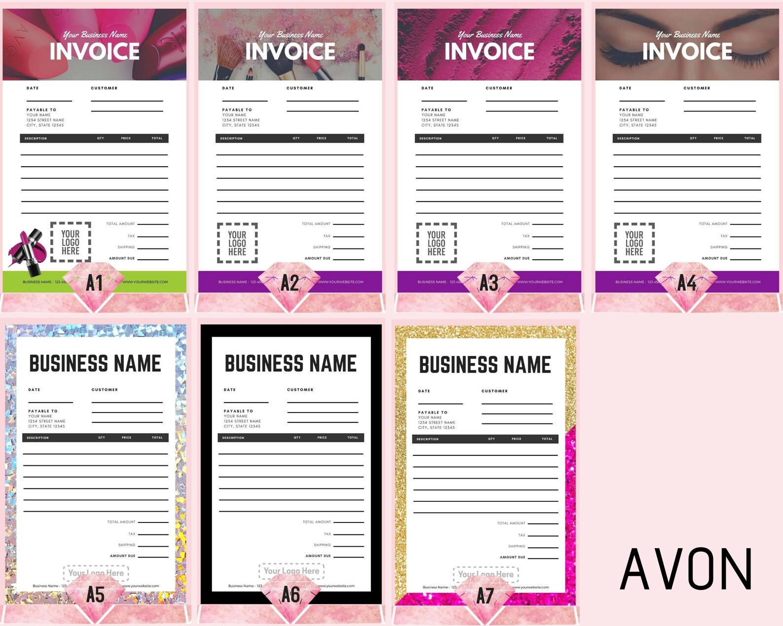 Avon Invoice | Etsy