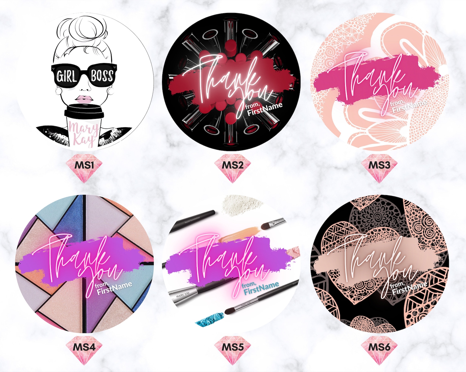 Mary Kay 1.5 Round Stickers Seals Labels Printed Etsy