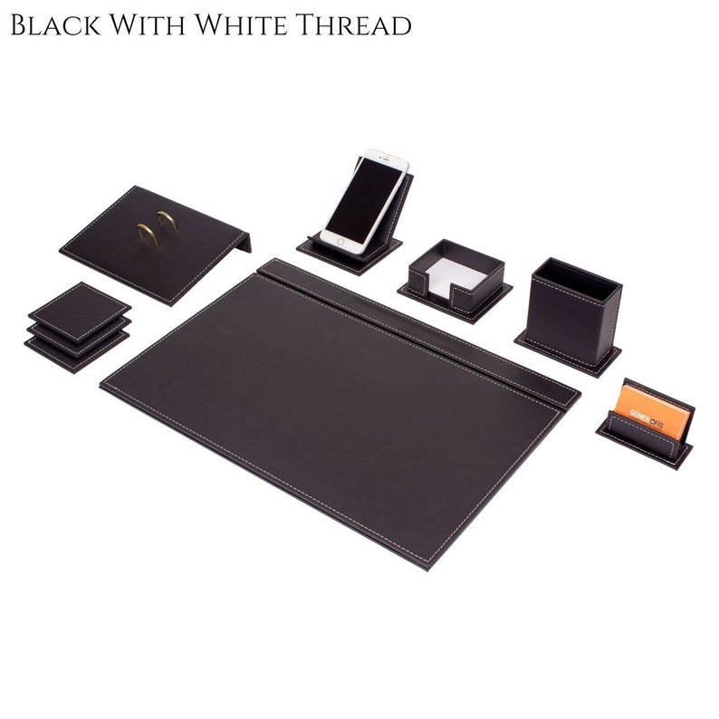 Leather Desk Setdesk Organizeroffice Desk Accessoriesdesk Organizer
